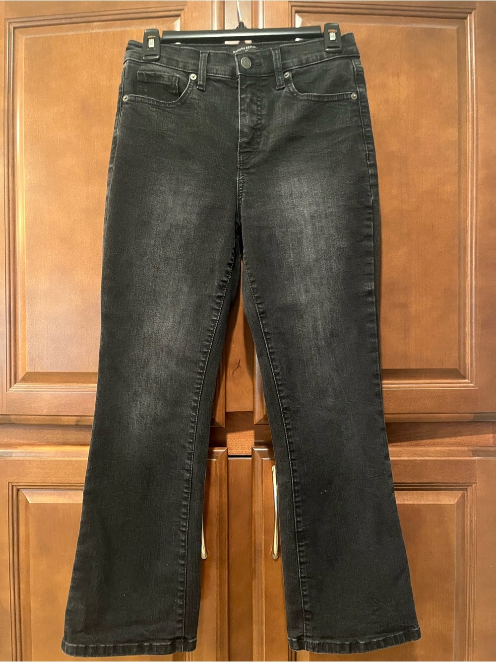 Banana Republic Black Jeans Women's Size 26/2 Straight Leg Washwell